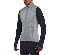 TCA Excel Runner Gilet da Corsa da Uomo Sportivo Termico con Tasche Zip - Grigio Chiaro, L