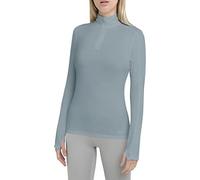 TCA Fusion Quickdry Maglia da Corsa A Manica Lunga da Donna con Colletto e Mezza Zip - Ciana, XL