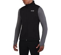 TCA Gilet da Ciclismo da Uomo Leggerissimo e Antivento, con Tasche con Zip - Nero, XL