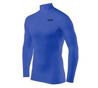 TCA Hyperfusion Compression Base Layer Maglia Manica Lunga sotto Maglia da Ragazzo - Collo Alto - Blu Acceso (Collo Alto), 12-14 Anni