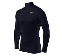 TCA Hyperfusion Compression Base Layer Maglia Manica Lunga sotto Maglia da Ragazzo - Collo Alto - Blu Scuro (Collo Alto), 8-10 Anni