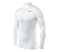 TCA Hyperfusion Compression Base Layer Maglia Manica Lunga sotto Maglia da Uomo - Collo Alto - Bianco (Collo Alto), L