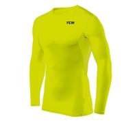 TCA Hyperfusion Compression Base Layer Maglia Manica Lunga sotto Maglia da Uomo e Bambino - Verde Acceso, XL