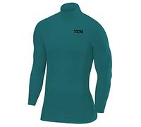 TCA Hyperfusion Compression Base Layer Maglia Manica Lunga sotto Maglia da Uomo - Girocollo - Verde, XXL