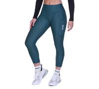 TCA Leggings da Ciclismo 3/4 Imbottiti per Donne. Pantaloncini da Bici a Vita Alta Traspiranti con Tasche UPF 50+ Antiscivolo e Asciugatura Rapida - Blu, M