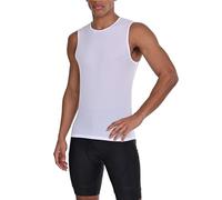 TCA Maglia Base Layer a Manica Corta da Ciclismo per Uomo - Top in Mesh da Ciclismo Estivo da Uomo- Maglia Base Layer Leggera - Bianco, L