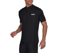 TCA Maglia da Ciclismo Uomo all-Day - Maglia Leggera a Maniche Corte - Maglia da Bicicletta con vestibilità Atletica e 3 Tasche Posteriori- Black Stealth, M