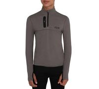 TCA Maglia Termica Bambino Fusion PRO - Maglia da Corsa con Maniche Lunghe e Zip - Tecnologia Quickdry - Grigio/Grigio, 6-8 Anni