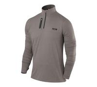 TCA Fusion PRO Maglia Termica Uomo Invernale da Corsa con Manica Lunga e Tecnologia Quickdry - Grigio Scuro/Grigio Scuro, L