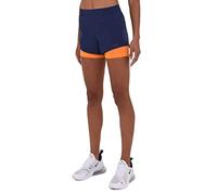 TCA Perform 2 in 1 Pantaloncino da Donna da Corsa con Calzoncino Interno a Compressione e Tasca con Zip - Blu, XL