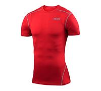 TCA PRO Performance Base Layer Aderente da Bambino Top Termico a Maniche Corte - Rosso, S Ragazzi (6-8 Anni)