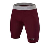 TCA PRO Performance Compression Pantaloncini da Bambino Base Layer Termico - Cabernet, S Ragazzi (6-8 Anni)