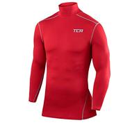 TCA PRO Performance Uomo Maglia Collo Alto a Maniche Lunghe - Rosso (Vecchio), S