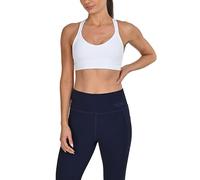 TCA Reggiseno Sportivo Donna - Top Palestra Donna Fitness per Sport e Yoga - Reggiseno Imbottito con Spalline Regolabili - Top Sportivo a Medio ed Alto Impatto - Imbottitura Rimovibile - Bianco, XS
