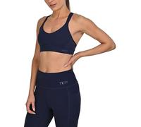 TCA Reggiseno Sportivo Donna - Top Palestra Donna Fitness per Sport e Yoga - Reggiseno Imbottito con Spalline Regolabili - Top Sportivo a Medio ed Alto Impatto - Imbottitura Rimovibile - Blu Scuro, M