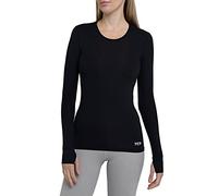 TCA Stamina Maglia da Donna a Manica Lunga da Corsa Intimo Tecnico - Nero, XS