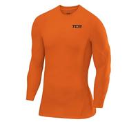 TCA Superthermal Base Layer a Compressione Maglia Manica Lunga Termica sotto Maglia da Uomo- Arancia, L