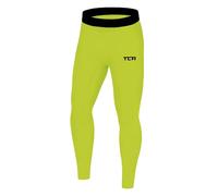 TCA Superthermal Calzamaglia da Palestra Compresso Base Layer Termico da Corsa Bambino - Verde Acceso, 12-14 Anni