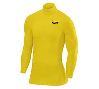 TCA SuperThermal Maglia Termica Collo Alto per Uomo a Compressione con Maniche Lunghe - Giallo, XL Uomo