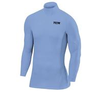 TCA SuperThermal Maglia Termica Collo Alto per Uomo a Compressione con Maniche Lunghe - Azzurro, L