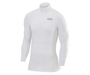 TCA SuperThermal Maglia Termica Collo Alto per Uomo a Compressione con Maniche Lunghe - Bianco, XL Uomo