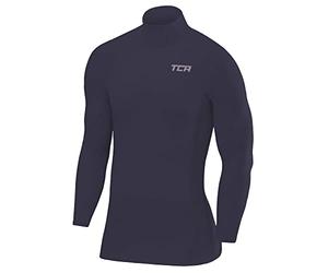 TCA SuperThermal Maglia Termica Collo Alto per Uomo a Compressione con Maniche Lunghe - Grigio Scuro, M