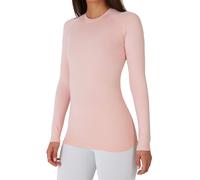 TCA SuperThermal Maglia Termica Donna Sportiva - Maglietta Manica Lunga Invernale - Magliette Termiche - Maglie Invernali - Intimo Termico Tecnico Sci - Maglia Intima Quickdry - Rosa Chiaro, M