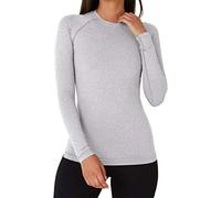 TCA SuperThermal Maglia Termica Donna Sportiva - Maglietta Manica Lunga Invernale - Magliette Termiche - Maglie Invernali - Intimo Termico Tecnico Sci - Maglia Intima Quickdry - Grigio Chiaro, L