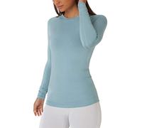 TCA SuperThermal Maglia Termica Donna Sportiva - Maglietta Manica Lunga Invernale - Magliette Termiche - Maglie Invernali - Intimo Termico Tecnico Sci - Maglia Intima Quickdry - Ciano, S