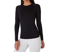 TCA SuperThermal Maglia Termica Donna Sportiva - Maglietta Manica Lunga Invernale - Magliette Termiche - Maglie Invernali - Intimo Termico Tecnico Sci - Maglia Intima Quickdry - Nero, L