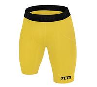 TCA SuperThermal Pantaloncino da Bambino Compresso Base Layer Termico - Giallo, L Ragazzi (10-12 Anni)