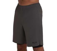TCA Ultra Pantaloncini Uomo Palestra 2 in 1 - Pantaloncini Sportivi da Corsa - Running Shorts con Pantaloncino a Compressione Interno- Grigio (Tasca Posteriore), XXL