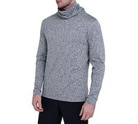 TCA Warm-Up da Uomo Maglia a Collo Alto da Corsa Termico a Maniche Lunghe - Grigio Chiaro (Vecchio), L