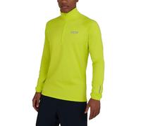 TCA Winter Run da Uomo Top da Corsa A Manica Lunga con Mezza Zip - Verde Acceso, M