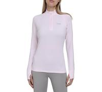 TCA Winter Run Donna Top da Corsa A Manica Lunga con Mezza Zip - Rosa, M