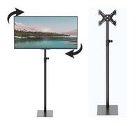 Tcatec Supporto TV girevole a 360°, regolabile in altezza e inclinazione, supporto da pavimento per TV da pavimento sotto il letto, per la maggior parte dei televisori da 14 a 43 pollici, design