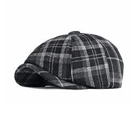 tcax Coppola Uomo Autunno Inverno Poliestere Scozzese Strillone Gatsby Driver Caps Berretto con Visiera Piatta Berretto da Pittore per Uomo E Donna