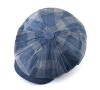 tcax Coppola Uomo Berretti da Strillone con Visiera Vintage da Donna Cappello Ottagonale Caldo Invernale Cappellini Scozzesi da Artista Boina Casquette Cappelli con Visiera Casual,Blu,58-60Cm