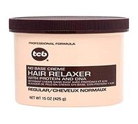 TCB Professional No Base - Relaxer per capelli, crema lisciante a potenza regolare, 25% di prodotto extra incluso, 425 g