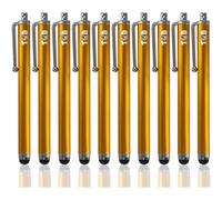TCD - Confezione da 10 penne stilo spesse, compatibili con tutti i dispositivi touch screen, colore: corallo