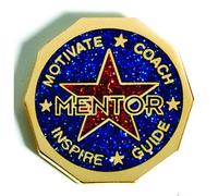 TCDesignerProducts Mentor Blue and Red Glitter Appreciation Award Pins