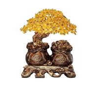 TCDHICY Cristallo Albero Soldi Home Albero della Fortuna, Albero di Cristallo Feng Shui, Decorazione for l'arredamento del Soggiorno for la Festa di Apertura Feng Shui Cristalli Bonsai(Yellow)