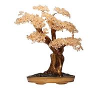 TCDHICY Cristallo Albero Soldi Ornamenti Feng Shui Citrino, Ornamenti for la casa Albero della Fortuna, Meditazione e Gemma Guaritrice Albero dei Soldi Feng Shui Cristalli Bonsai