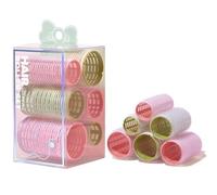 Tcdwla Bigodini, Bigodini Grandi per Volume, 6 Pezzi Set di Rulli per Capelli Auto Grip con 3 Dimensioni, Hair Curler per Parrucchiere DIY Riccioli e Styling di Lunghi Corti Capelli