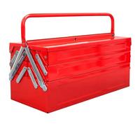 TCE ANTBC-128U-1 Torin - Cassetta portautensili in metallo, 45,7 cm, portatile, in acciaio, con 5 vassoi porta attrezzi a sbalzo, colore: rosso