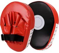 TCETCY 1 Paio Colpitori Boxe, Boxing Mitt Pads in Pelle PU Cuscinetti per Kickboxing Guantoni da Kickboxing Colpitori per Allenamento di Boxe Pads Guanti da Passata per Muay Thai Karate, Taekwondo