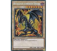 TCG - Drago nero dagli occhi rossi - Secret Rare - Tedesco - 1a edizione - Set con Toploader Ultrapro - Yugioh