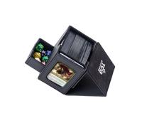 TCG Empire Commander Deck Box con Finestra Laterale - Porta mazzo da 100 Carte, Include Custodia Magnetica 35 PT, Porta Dadi e 2 Divisori, Compatibile con carte Pokemon, Magic, YuGiOh (Nero)
