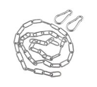 TCGG-Chane avec Deux Mousquetons, Chane de chaise suspendue en acier inoxydable de 1M, Chane d'Extension Chaises Suspendues, kit de suspension pour ha