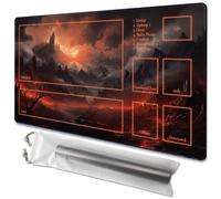 TCGMAT MTG Playmat - Retro antiscivolo ideale per gli amanti del gioco di carte, tappetino da gioco TCG (Burning Village)